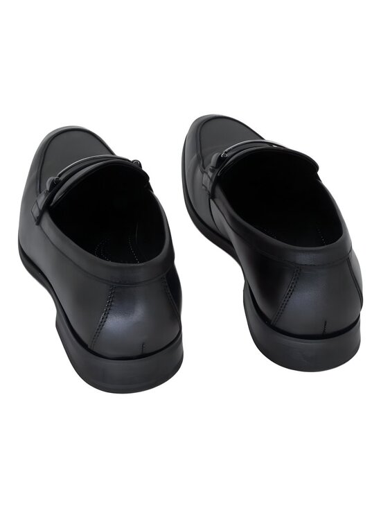 Alfani Men\'s Jennerr Genuine Leather Bit Slip-On Loafers Black Leather 9.5M